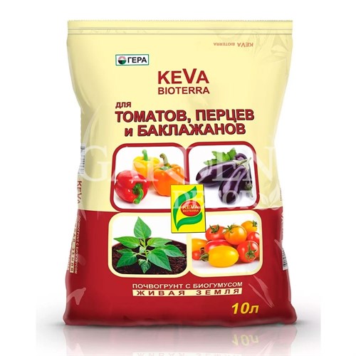 БиоГрунт КЕВА Биотерра для томатов и перцев 10л (8) - фото 41931