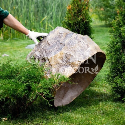 Крышка для садовых коммуникаций Камень валун высокий стеклопластик F03133 - фото 42961