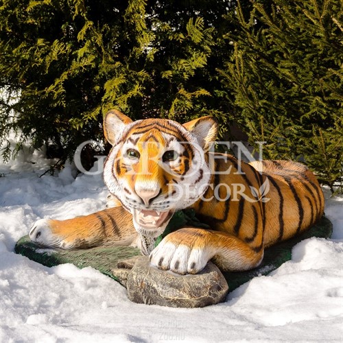 Фигура Тигр лежит стекопластик длина 112 см U08921 - фото 52309