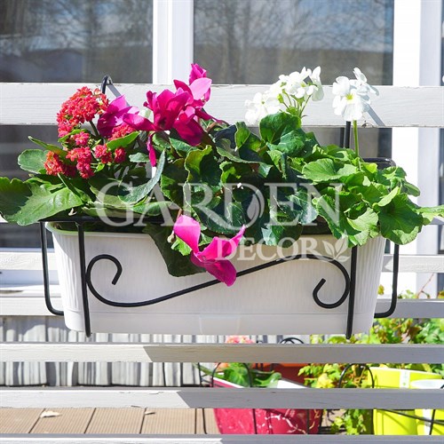 Балконный ящик для цветов с декоративным кованым кронштейном 51-046 - фото 59698