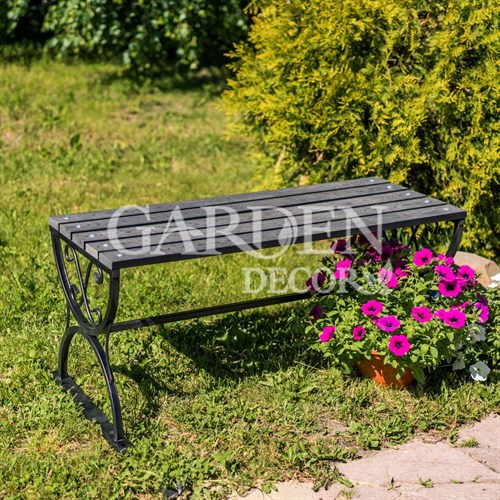 Металлические садовые скамейки со спинкой