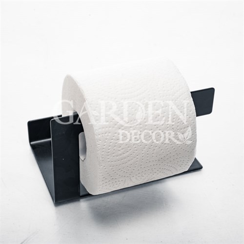 Держатель для туалетной бумаги настенный металлический чёрный 805-003В - фото 66852