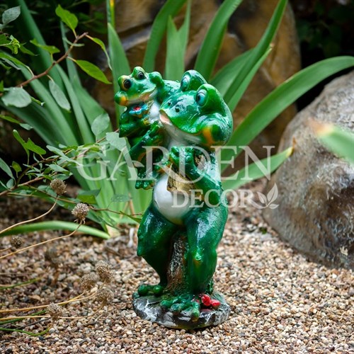 Фигура садовая Лягушка с лягушонком высота 40 см F07794 - фото 66946