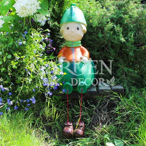 Фигура садовая Гном Кабачок для декора сада высота 41см U09024 - фото 67611