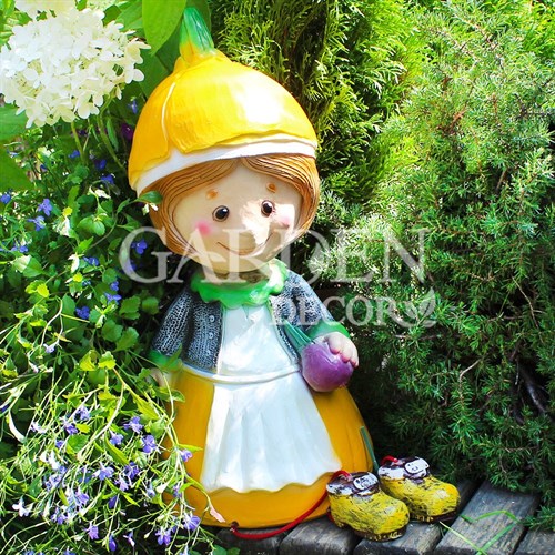 Фигура садовая Гном Лучок полистоун высота 44 см U09019 - фото 67614