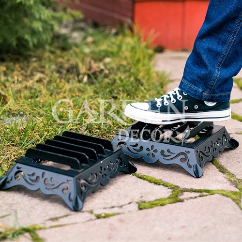 Декроттуар для чистки садовой обуви металлическая лазерная резка 620-005B - фото 70361
