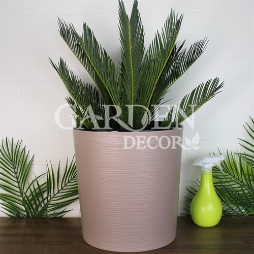 Горшок Вега 17,2л фраппе с вкладышем - фото 74833