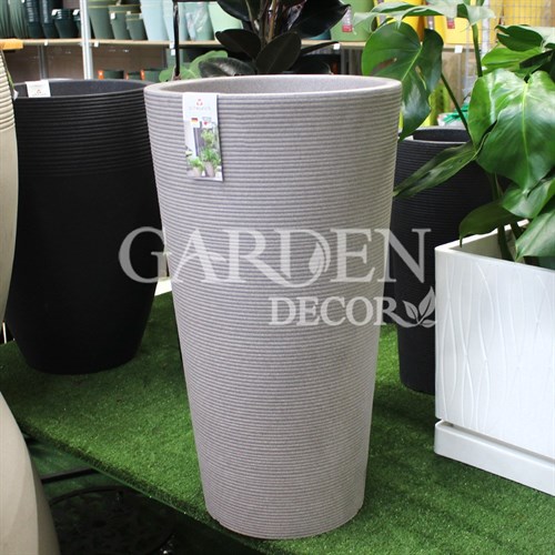 Кашпо Тауп-Гранит d38,9 h70см серо-коричневый - фото 74901