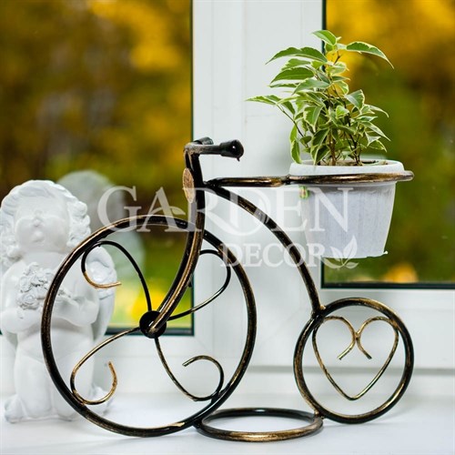 Подставка на подоконник Велосипед на 1 цветок диаметр 10см 95-041 - фото 77988