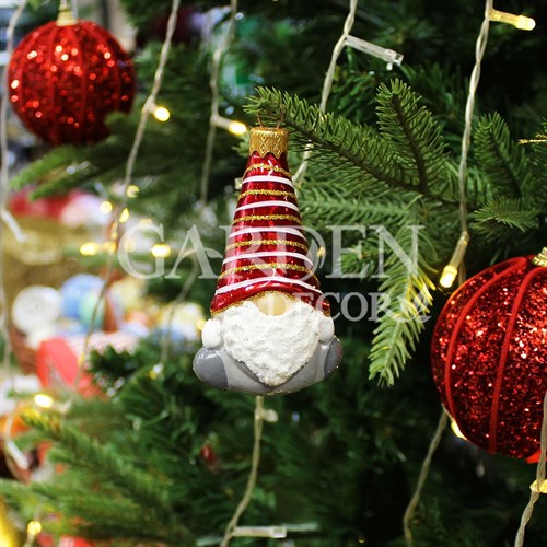 Игрушка ёлочная Весёлый бородач 2 9,5см - фото 85227