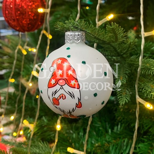 Шар ёлочный Весёлый гном 2 6,5см - фото 85243