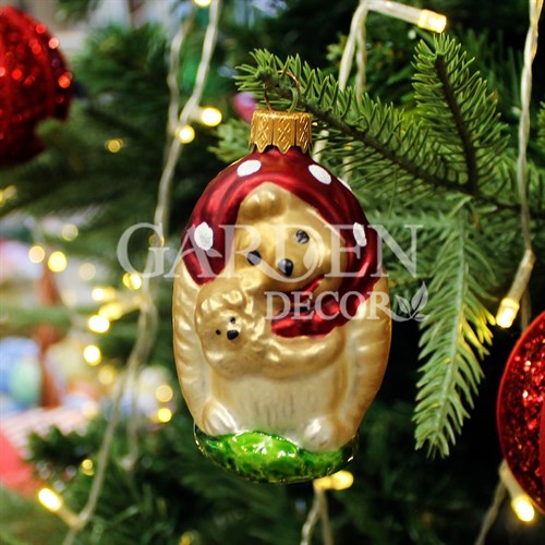 Игрушка ёлочная Лесной ёжик 2 9,5см - фото 85317