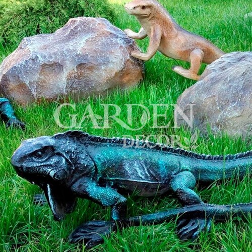 Фигура садовая Игуана большая длина 50см F01275 - фото 87687