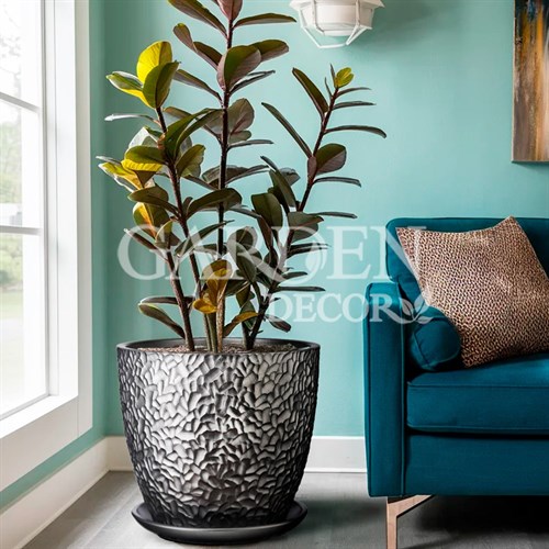 Горшок Манго 22л серебро бутон №8 - фото 88580