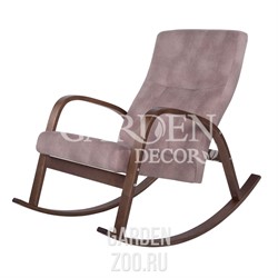Кресло -качалка Ирса мебельная ткань арт.GT3400-МТ001 орех крем-брюле,