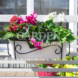 Балконный ящик для цветов с декоративным кованным кронштейном 51-046