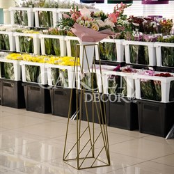 Цветочница напольная флористическая кованая 12х12 см высота 100см 66-437