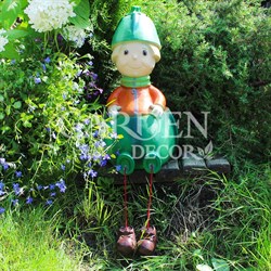Фигура садовая Гном Кабачок для декора сада высота 41см U09024