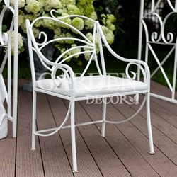Кресло садовое Бабочка металл+экокожа белое правое 303-27-1