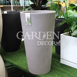 Кашпо Тауп-Гранит d38,9 h70см серо-коричневый