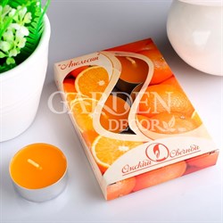 Набор чайных свечей ароматических Апельсин 3,8х1,6см 6шт