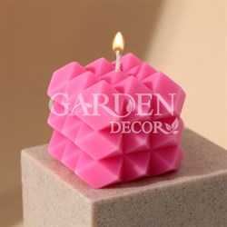 Свеча Геометрия 5х5,5см розовая