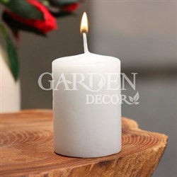 Свеча цилиндр ароматическая 4х6см белая лилия