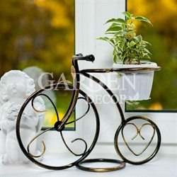 Подставка на подоконник Велосипед на 1 цветок диаметр 10см 95-041