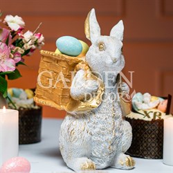 Кашпо садовое фигура Заяц с корзиной U09092-WG