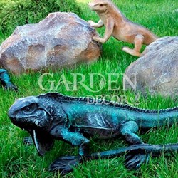 Фигура садовая Игуана большая длина 50см F01275