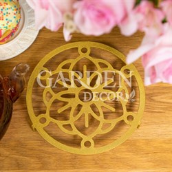 Подставка под горячее золотая металл 300-100G