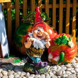 Фигура Гном садовый весельчак полистоун высота 60см F03098