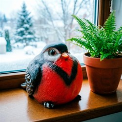 Фигурка декоративная Снегирь стеклопластик F08305