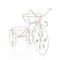 Подставка Велосипед на 2 цветка кованая белая 14-802 - фото 32924
