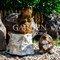 Фигура садовая Бобёр на пне с веткой полистоун высота 76см F07135 - фото 37270