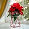 Подставка на 1 цветок Лофт на подоконник кованая красная 66-601 Red - фото 40431