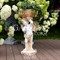 Скульптура садовая Ангел с вазой белый с патиной полистоун высота 90см F03081-WP - фото 44903