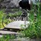 Мост садовый металл с деревом с коваными ажурными перилами 862-17R - фото 51738