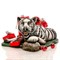 Фигура Тигр лежит стекопластик длина 112 см U08921 - фото 52316