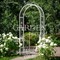Арка садовая белая с двумя дверцами и подставками для цветов 863-54R - фото 54560