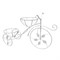 Подставка Велосипед на 2 цветка кованая белая 14-802 - фото 58462