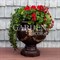 Вазон для цветов садовый Львы под бронзу диаметр 60см US07927 - фото 58809
