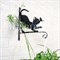 Кронштейн для цветов Котёнок настенный длина 29см кованый 201-002B - фото 59370