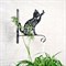 Кронштейн резной для цветочного кашпо Кошка длина 29см металл 201-003B - фото 59375