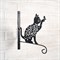 Кронштейн резной для цветочного кашпо Кошка длина 29см металл 201-003B - фото 59376