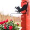 Кронштейн для цветов Котёнок настенный длина 29см кованый 201-002B - фото 59975