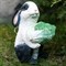 Кашпо садовое фигура Зайчонок с салатом бело-чёрный U09090-WBL - фото 63206