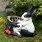 Кашпо садовое для растений Зайчиха с зайчонком черно-белые U09076-WBL - фото 63231