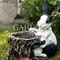 Кашпо садовое для растений Зайчиха с зайчонком черно-белые U09076-WBL - фото 63232