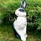 Фигура для сада Заяц чёрно-белый полистоун F01007-WBL - фото 64092